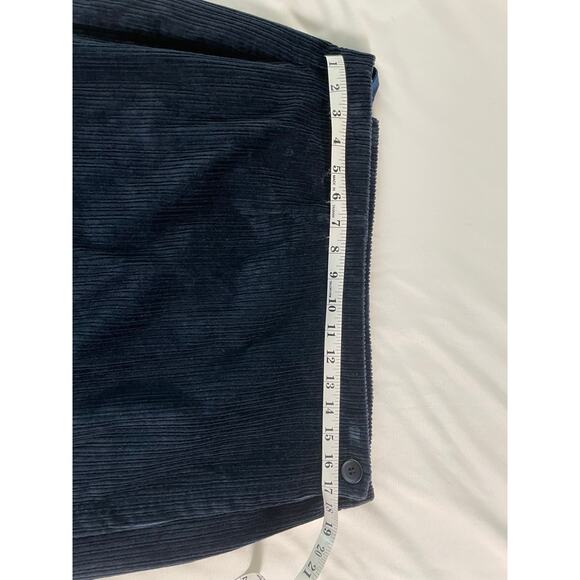 VTG. LL Bean Corduroy Wrap Navy Midi Skirt - Picture 7 of 7